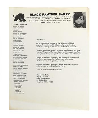 Group of 6 pieces related to the Black Panthers.